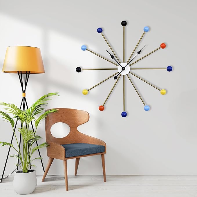 Ashvinay 40-Inch Multicolour Extra Large Decorative Metal Analog Wall Clock