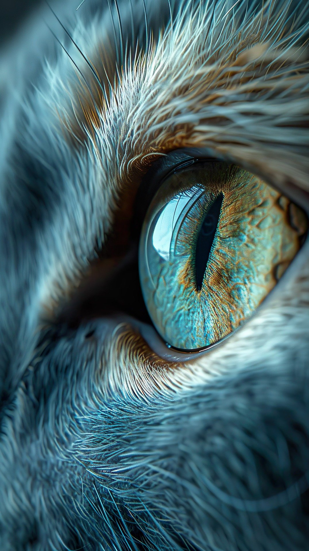 12 x 18 Captivating Cat's Eye Close-Up Art - Set of 4 High-Resolution Images